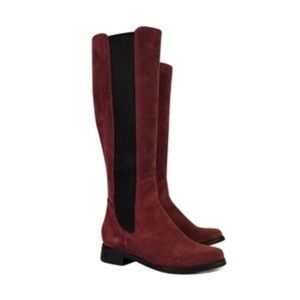 Cole Haan Jodhpurs Burgundy Knee High Suede Boots.